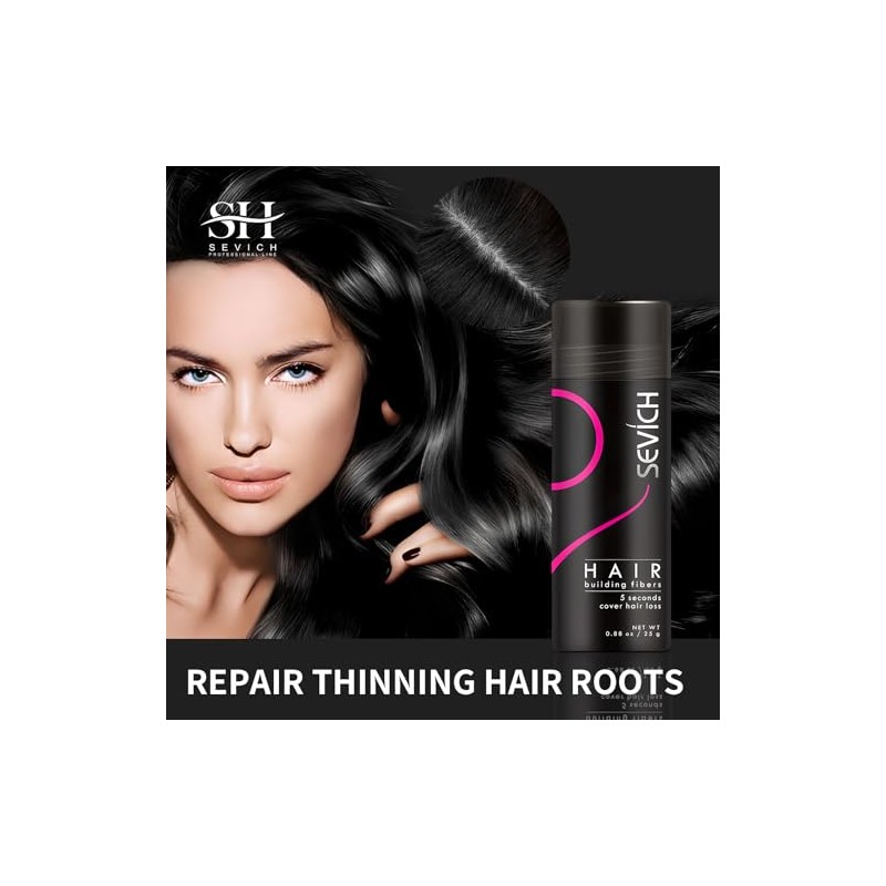 Sevich Hair Keratin Fibres - Verdickendes Haarpuder für Haarausfall oder