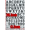 XIAXIN Waterproof PVC Alphabet Number Sticker Set Weatherproof Waterproof Roman