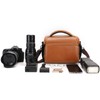 DOMISO SLR DSLR Camera Bag Waterproof Protective Case Brown