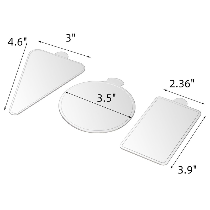 Dicunoy 300 PCS Mini Cake Boards - 3" Silver Mousse