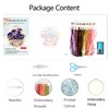 Zhenqing Pansy Embroidery Kit for Beginners, Pre-Printed 29x29cm Cotton Fabric