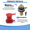 TNAIYH Car Remote Battery Terminal, 2PCS Automobile 3/8" Stud Battery