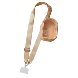 AppelToi Shoulder Pouch Included, Smartphone Shoulder Belt, Sewn Pouch, Sewn Bag, Stuffed Toy, Storage, Ota Activity, Pushing Activity, Synthetic Leather, Clear Pouch, Pouch, beige