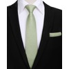 HISDERN Men's Tie Handkerchief Plain Tie & Pocket Square Set