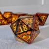 Sage's Arabesque Copper Sharp Edge Resin Polyhedral Dice Set DnD