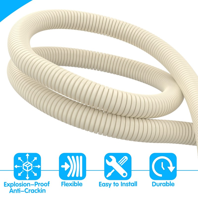 Air Jade 164Ft Mini Split AC Drain Hose, 5/8" ID