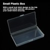 Eleanly 4 Pcs Small Plastic Box Rectangular Empty Mini Clear