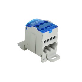 1Pack 6 Positions Screw Terminal Strip Blocks with Cover Junction Box Branch Box Din Rail Terminal Block Wire Box, Cabinet Wire Splitter Connector 7 P Pre-Insulated Terminals Barrier Strip +400V (80A)