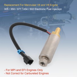 High Pressure Electric Fuel Pump 861156A1 PH500-M014 Replacement For Mercruiser EFI MPI V6 V8 305 350 454 502 4.3 5.0 5.7 7.4 8.2 Fuel Injected Marine Engines 807949A1 18-35433 9-35433 E11004