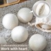 Reusable 100% New Zealand Wool Dryer Balls - Fluffier, Softer