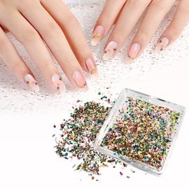 Buziba Nail Dried Flowers 3D Nail Art Sticker Mini Real Natural Flowers Small Mix Flowers Manicure Design Nail Decorations for Makeup DIY Craft Accessories