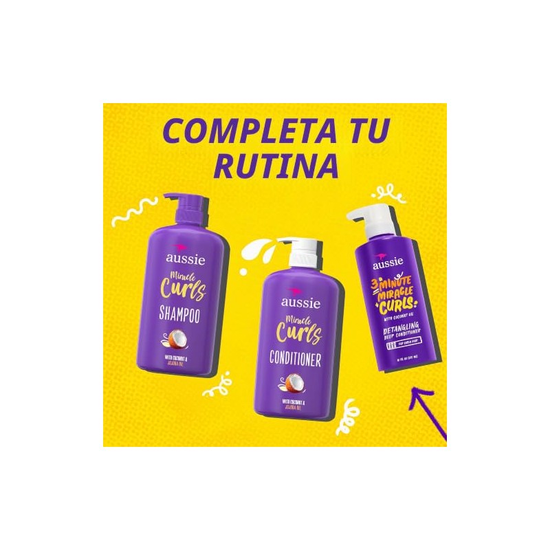 Aussie 3 Minute Miracle Curls Conditioner 16 Ounce Pump (475ml)