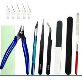 YONGDING Model Tool Set, Gundam Model Tool Set, For Standing Up Gundam Models, Beginner Tool Set, Plastic Model Tools, Craft Tools, Multi-purpose, For Beginners, Storage Case (Set of 9)