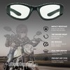 Bikershades Motorcycle Transitional Riding Glasses Womens Black Frame Rhinestones Day