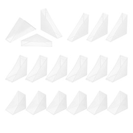 uxcell 30Pcs Triangle Glass Corner Protector, 0.5/0.8/1.2 Inch Plastic Glass Table Corner Protector Transport Corner Guard for Glass, Ceramics, Wood, and Steel(Right Angle, Clear)
