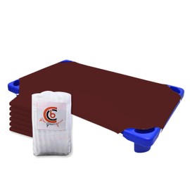 Camp County Beyond Cot Sheets for Toddler and Preschool - Daycare/Pre-School Cot Sheet - Corner Elastic Loops - Cot Bed Fitted Sheet - Poly Cotton Surface Pack of 6 (22" W X 52" L) - White