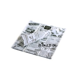 FRITZTOWN® Deli Paper Brown 25 x 25 cm (25 x 25 cm White, 500 Sheets)