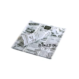 FRITZTOWN® Deli Paper Brown 25 x 25 cm (25 x 25 cm White, 500 Sheets)