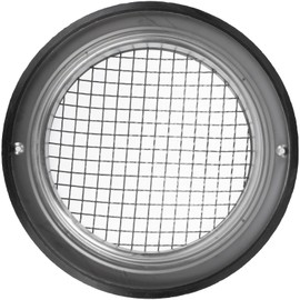 Repa Market 6" Inch Stainless Steel Soffit Vent Cover with Flange for HVAC Systems - Indoor-Outdoor, Intake-Exhaust Ventilation Guard with Rubber Gasket Seal - Duct Cover with Steel Mesh Screen