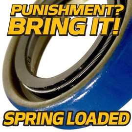 HD Switch - Improved Front Wheel Bearing & Axle Sleeve Rebuild Kit for Scag 43581 482621 482622 43584 04001-134, 304 Stainless Steel Axle, Spring-Loaded Seal Upgrade, 1/2" Axle Bolt+Lock Nut Included