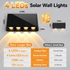 Solar Wall Lights Outdoor, 3000/4000/6500K 3 Modes Fence Lights Solar
