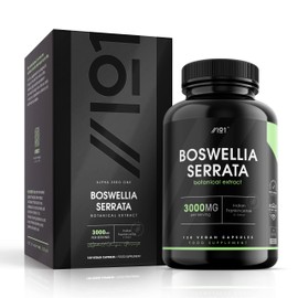 Boswellia Serrata Extract 3000mg - Raw Indian Frankincense - No Additives — Non-GMO, Gluten Free. 120 Vegan Capsules