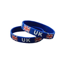 Evankin Country Flag Unisex Silicone Bracelet Rubber Sports Fashion Wristband(UK,one size)