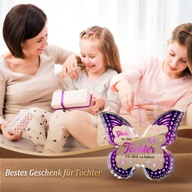 JOYVADO Mother Daughter Gift, Christmas Gifts for Daughter, Butterfly Acrylic Paperweight, Birthday Gift Daughter from Mum, Best Daughter Gifts