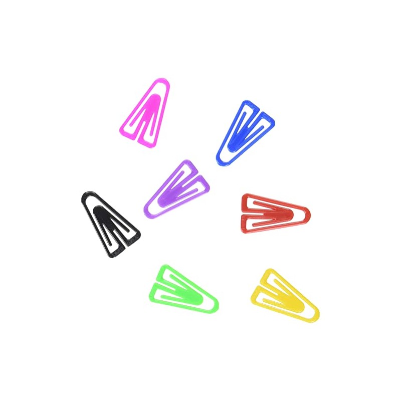 Laurel Plastiklips Reusable & Recyclable Paperclips - Assorted 25mm Tub