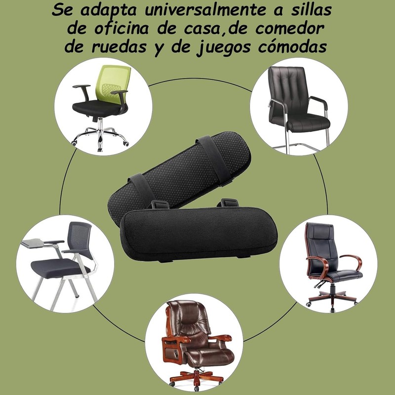 UTRHHVS 2 Reposabrazos ergonómico para silla de oficina, cuenta con