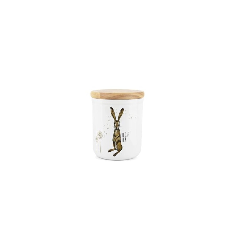 Purely Home Small Ceramic Decaf Tea Storage Canister - Hares