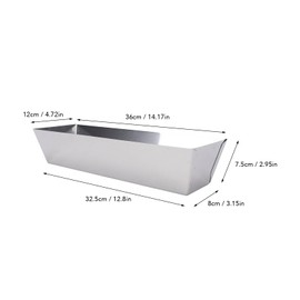 14 Inch Mud Pan, 210 Stainless Steel Mixing Tray, High Strength Smoothly Drywall Tool Tray Bucket, for Cement Mortar Putty Paint Mixing