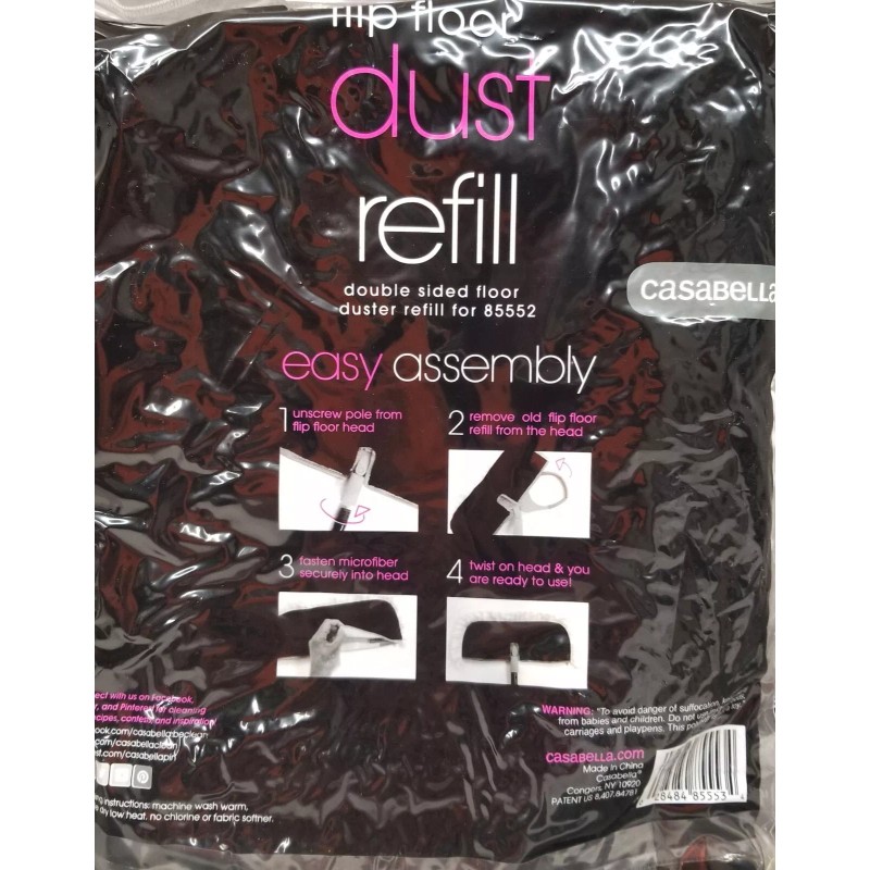 Casabella Refill for Neon Double-sided Floor Duster Model 85552 -