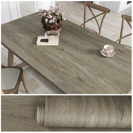 VEELIKE 15.7''x354'' Taupe Oak Wood Contact Paper for Countertops Waterproof Wood Grain Contact Paper Wood Wallpaper Peel and Stick for Cabinets Table Top Removable Adhesive Wood Vinyl Wallpaper
