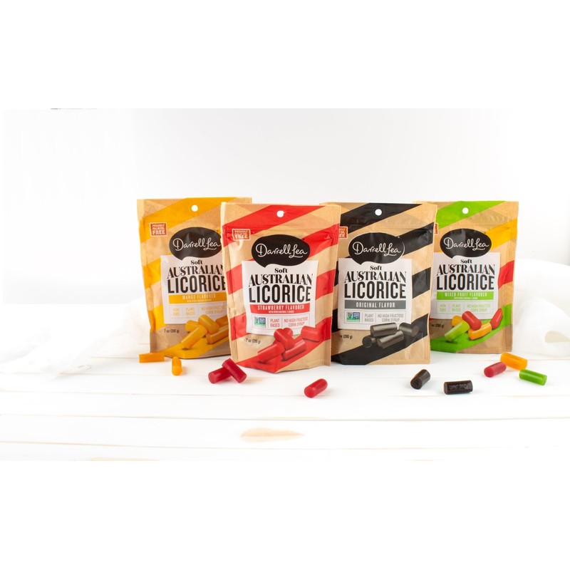 Darrell Lea Natural Mixed Fruit Licorice 7 Ounce Pack of