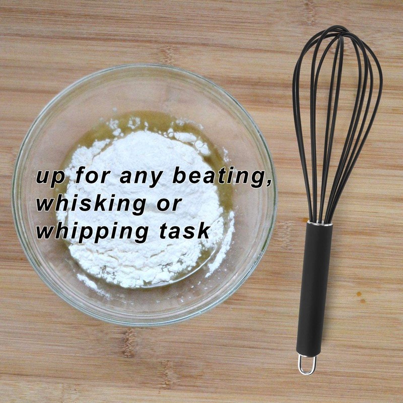 GorGin high temperature and easy to clean silicone whisk, stirrer,