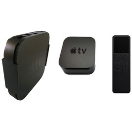iSKYS Silicone Protective Case/Sleeve/Cover for New Apple TV 4th Generation Siri Remote Controller (Apple TV Mount Plus Black Remote Case)
