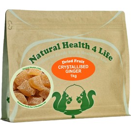 Natural Health 4 Life Crystallised Ginger 1 kg (1 Pouch)