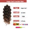 Gogo Curl Crochet Hair 12 Inch 8 Packs Short Curly