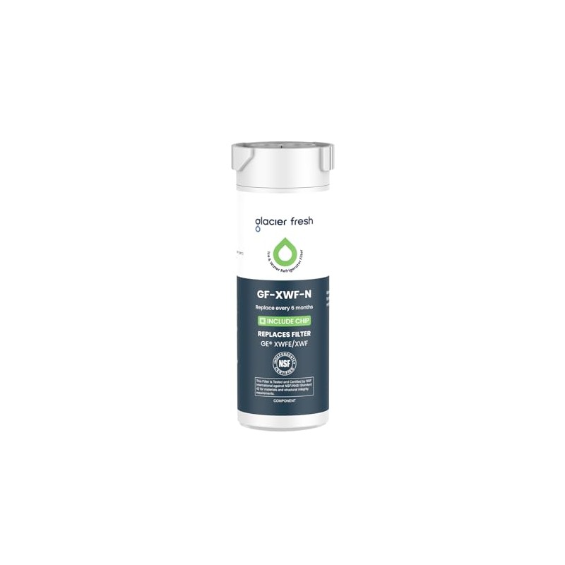 GLACIER FRESH Water Filter Compatible with XWFE (Built-in CHIP), Replacement