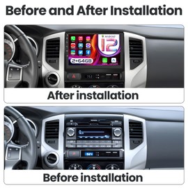 Car Radio Stereo for Toyota Tacoma 2005-2015: 4Core 64G ROM 9 Inch 1280 * 800 HD Touch Screen Car Stereo Replacement Android 12 CarPlay Android Auto Bluetooth 5G WiFi GPS FM Backup Camera