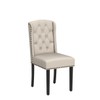 Yaheetech Dining Chairs Upholstered Fabric Chairs Tufted Kitchen Chairs with