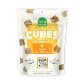 Open Farm Open Farm Cubes, Freeze-Dried Raw, Single Ingredient Dog Treats, Chicken, 3oz Pouch