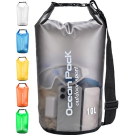 Henrycares Dry Bag Waterproof Bag, 20L 10L 5L 2L Waterproof Pack Sack with Shoulder Strap, Swimming, Bathing, Beach, Canoe, Stand Up Paddling, Diving