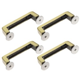 uxcell Arch Bridge Buckle, 4Pcs 1.57 Inch Metal D-Ring Connector Buckles Shackle for Bag Hanger Purse Strap DIY Craft, Bronze