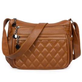 VOLGANIK ROCK Handbags for Women Ladies Handbags Soft PU Leather Shoulder Bags Women with Multi Pockets Crossbody Bags for Women Travel Handbags Everyday Bags Gift for Women