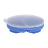 Nuby Silicone Round Suction Plate with Lid – Spill-Free, Dishwasher-Safe,