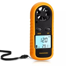 Anemometer 아네모미터 휴대용 경량 디지털 풍속계 연날리기 기상학 낚시 서핑을 위한 LCD 디스플레이가 장착된 풍속 Portable Anemometer Digital Handheld Wind Speed Meter with LCD Display for Kite Flying Weather Fishing Surfing