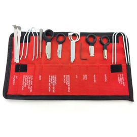 Radio Removal Tool key and Removal Pry Tool Kit Universal Stereo CD Player Removal Key Kit for Most Car and Truck Stainless Steel 20PCS