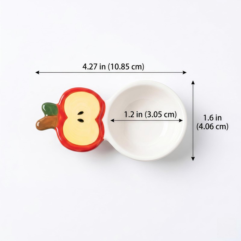 4.3 Inch Cute Dipping Bowls - Novelty Sauce Bowls, Apple